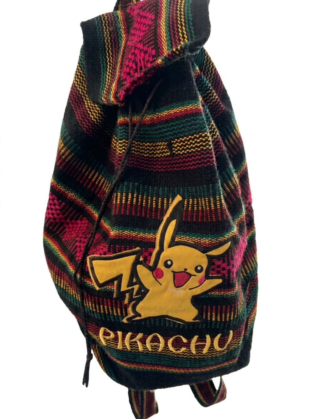 Pikachu Rafa Backpack - Multicolor Knit Design